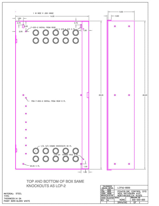 PulseWorx LCP-20 (LCP-U): Lighting Control Panel
