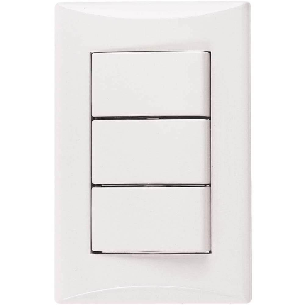 Euro Style Light Switch - Triple-button — Pcs Lighting