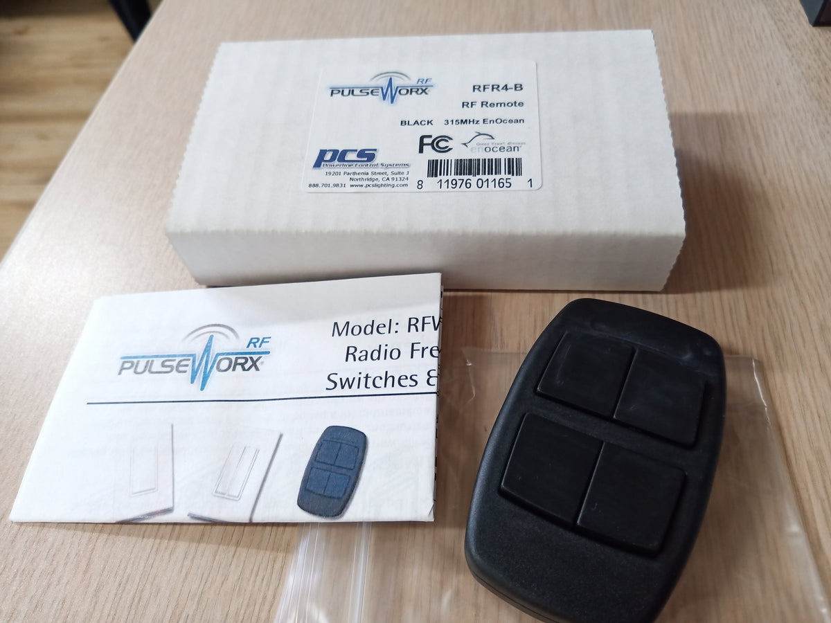 PulseWorx PulseWorx RFR4-B : Radio Frequency Remote (Black) — PCS Lighting